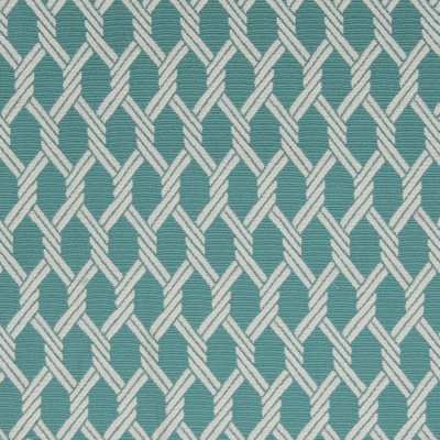 A9751 Island Fabric: C72, TEAL BACKGROUND, TEAL, WOVEN ROPE, ROPE LIKE, WHITE, NAUTICAL ROPE, TEAL LATTICE, BLUE GEOMETRIC, BLUE MEDALLION, TEAL GEOMETRIC, TEAL MEDALLION, NAUTICAL
