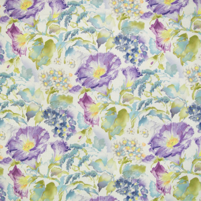 B2299 Grapevine Fabric: D01, PURPLE FLORAL PRINT, PURPLE FLORAL, FLORAL PRINT, COTTON FLORAL PRINT, PURPLE COTTON FLORAL, VIOLET FLORAL, PURPLE WATERCOLOR, WATERCOLOR PRINT