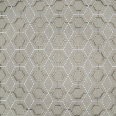 B3272 Flax Fabric: D18, GEOMETRIC EMBROIDERY, LATTICE EMBROIDERY