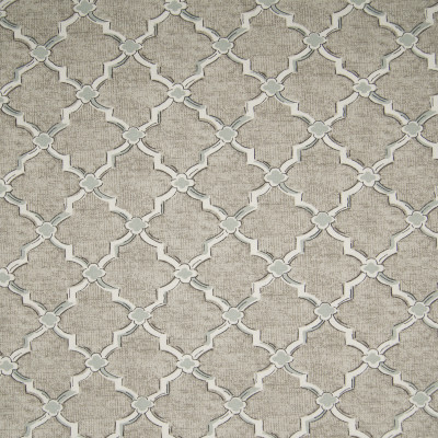 B3285 Aspen Fabric: D18, TAUPE GEOMETRIC PRINT, NEUTRAL GEOMETRIC PRINT,LATTICE
