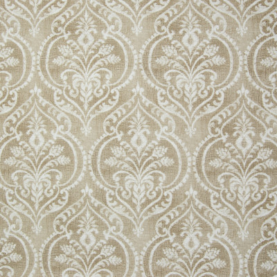 B3313 Sand Fabric: D18, BROWN MEDALLION PRINT, BROWN SCROLL PRINT