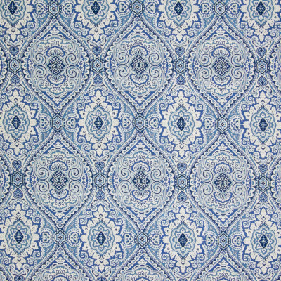 B3341 Ocean Blue Fabric: D18, BLUE MEDALLION PRINT, BLUE SCROLL PRINT, BLUE PRINT, BLUE LATTICE PRINT