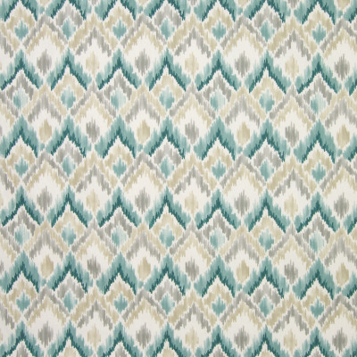 B3372 Eucalyptus Fabric: D18, TEAL IKAT, BLUE IKAT, BLUE DIAMOND IKAT, GEOMETRIC IKAT