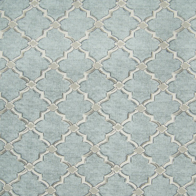 B3379 Frost Fabric: D18, LIGHT BLUE MEDALLION PRINT, GEOMETRIC PRINT, BLUE GEOMETRIC PRINT,LATTICE