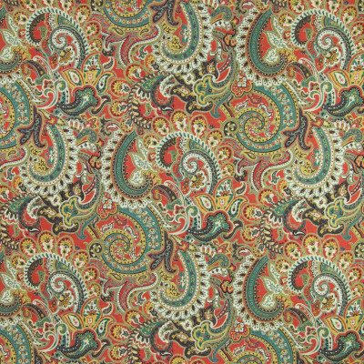 B3395 Ming Red Fabric: D18, RED FLORAL PRINT, RED SCROLL PRINT