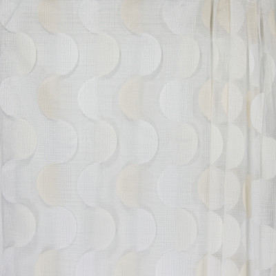 B4399 Cloud Fabric: D41, CIRCLES, CIRCLE, CONTEMPORARY CIRCLE SHEER, WOVEN SHEER, INHERENTLY FLAME RETARDANT, FIRE RETARDANT