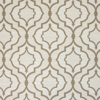 B4566 Linen Fabric: D43, MEDALLION, LATTICE, OGEE, KHAKI, WHEAT,WOVEN