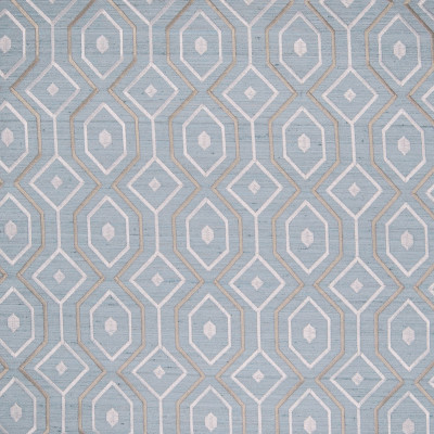 B4933 Topaz Fabric: D47, SPA BLUE GEOMETRIC EMBROIDERY, LIGHT BLUE GEOMETRIC EMBROIDERY,WOVEN