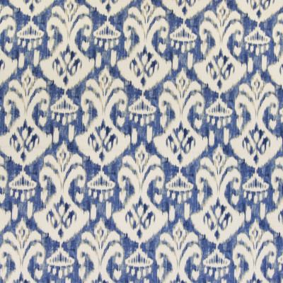 B4958 Ocean Blue Fabric: D47, BLUE IKAT, CONTEMPORARY BLUE IKAT, WATER COLOR IKAT