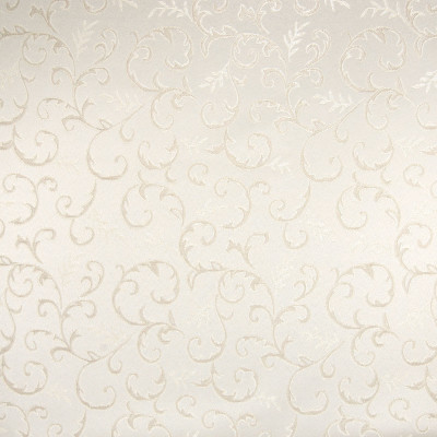 B5312 Sand Fabric: D50, SMALL SCALE SCROLL, SMALL SCALE FOLIAGE, IVORY, CREAM, DAMASK, TONE ON TONE
