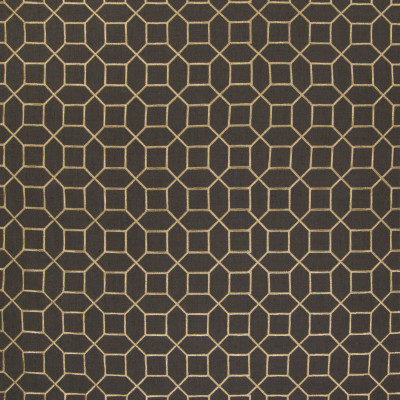 B5800 Gold Nugget Fabric: D58, BLACK METALLIC EMBROIDERY, ONYX METALLIC EMBROIDERY, GOLD METALLIC EMBROIDERY, GEOMETRIC, GEO