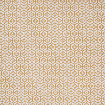B5877 Toast Fabric: D60, COTTON, WHITE AND GOLD, FLORAL GEOMETRIC, CHAIR SCALE, WHITE AND YELLOW,WOVEN