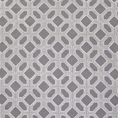 B6292 Slate Fabric: D66, DARK GRAY, PEWTER, CHARCOAL GRAY, GREY, GRAY EMBROIDERY, GEOMETRIC EMBROIDERY, LATTICE EMBROIDERY, GRAY AND WHITE, GREY AND WHITE, COTTON EMBROIDERY