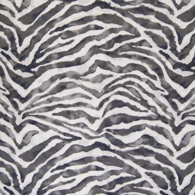 B6309 Ebony Fabric: D66, 100% COTTON, BLACK AND WHITE, ZEBRA, ZEBRA STRIPE, DURABLE, ZEBRA PRINT, COTTON PRINT, 100% COTTON PRINT, TIGER PRINT, TIGER STRIPES, ANIMAL STRIPES, BLACK AND WHITE TIGER, TIGER