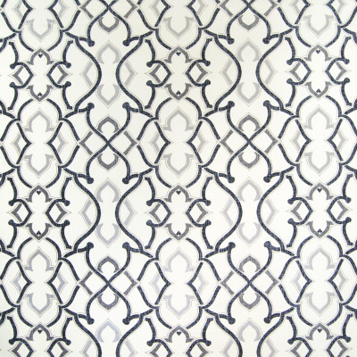 B6317 Noir Fabric: D66, 100% COTTON, MADE IN USA, DURABLE, 100% COTTON PRINT, METALLIC, SILVER PRINT, SILVER PATTERN, BLACK AND SILVER, BLACK AND WHITE,LATTICE