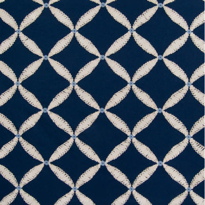 B6375 Pool Fabric: D67, COTTON, EMBROIDERED, MEDALLION EMBROIDERY, LATTICE, ROPE EMBROIDERY, NAVY BLUE, COTTON EMBROIDERY, LARGE SCALE EMBROIDERY