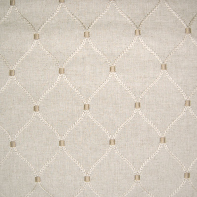 B6394 Flax Fabric: S39, D68, ANNA ELISABETH, OGEE, NEUTRAL OGEE, OGEE EMBROIDERY, EMBROIDERY, NEUTRAL, MEDALLION, MEDALLION EMBROIDERY, NEUTRAL MEDALLION, FLAX, LATTICE, LATTICE EMBROIDERY, WINDOW, NATURAL EMBROIDERY, NEUTRAL EMBROIDERY