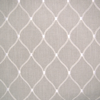 B6417 Flint Fabric: D68, LINEN EMBROIDERY, LINEN GEOMETRIC EMBROIDERY, FAUX LINEN EMBROIDERY, LATTICE EMBROIDERY