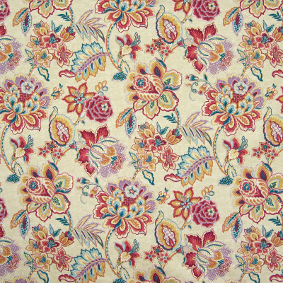 B6649 Masala Fabric: D72, LARGE SCALE FLORAL PRINT, LARGE SCALE FLORAL, COTTON PRINT, RED FLORAL PRINT, MULTICOLORED FLORAL PRINT