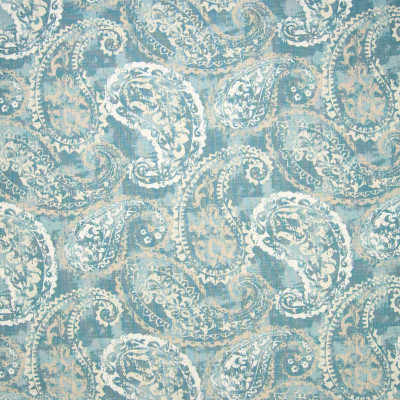 B6692 Mineral Fabric: D73, LARGE SCALE PAISLEY, LARGE SCALE SCROLL, PAISLEY PRINT, SCROLL PRINT, VINTAGE PRINT, SPA BLUE PRINT