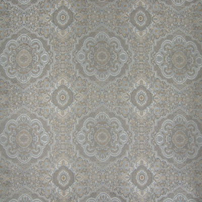 B6701 Glacier Fabric: D73, LARGE SCALE MEDALLION, LARGE SCALE GEOMETRIC, CARPET MEDALLION, CARPET PATTERN, VINTAGE MEDALLION, METALLIC MEDALLION, ASIAN MEDALLION