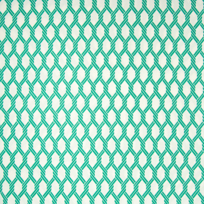 B6911 Emerald Fabric: D80, OUTDOOR, NAUTICAL LATTICE, AQUA, GREEN, EMERALD GREEN LATTICE, GEOMETRIC, NAUTICAL ROPE