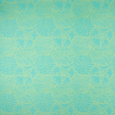 B6916 Turquoise Fabric: D80, OUTDOOR, SEASHELL, SANDDOLLAR, TEAL, AQUA, LIME GREEN, MULTICOLORED JACQUARD, BEACH, TROPICAL