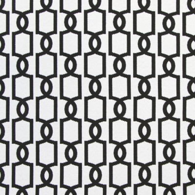 B6942 Harbor Fabric: D80, OUTDOOR, BLACK LATTICE, BLACK AND WHITE LATTICE, GEOMETRIC LATTICE, OUTDOOR LATTICE, PERFORMANCE FABRIC,WOVEN