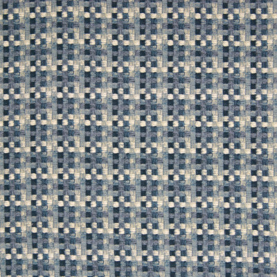 B7112 Indigo Fabric: D86, D83, CHECK, CHECKERS, COTTON PRINT, GEOMETRIC PRINT