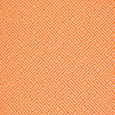 B7284 Orange Fabric: D88, GREEK KEY, WOVEN GEOMETRIC, CHAIR SCALE GEOMETRIC, ORANGE, MANDARIN, TANGERINE