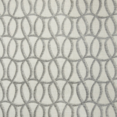 B7485 Graphite Fabric: D93, MEDIUM SCALE GEOMETRIC, MEDIUM SCALE CIRCLES, LOOPS, WAVY CIRCLES, WOVEN GEOMETRIC