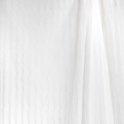 B7931 Eggshell Fabric: E03, INHERENTLY FIRE RETARDANT, IFR, FIRE RESISTANT, STRIPE, SHEER, WHITE, WINDOW