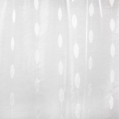 B7933 White Fabric: E03, INHERENTLY FIRE RETARDANT, IFR, FIRE RESISTANT, DOT, METALLIC, SHEER, WINDOW