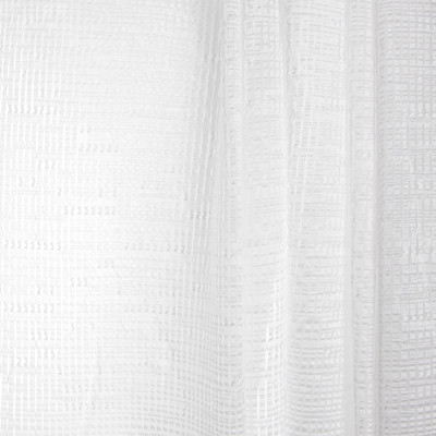 B7936 Marble Fabric: E03, INHERENTLY FIRE RETARDANT, IFR, FIRE RESISTANT, TEXTURE, WHITE, WINDOW, SHEER, STRIPE, CONTEMPORARY