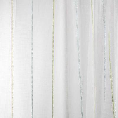 B7938 Ocean Fabric: E03, INHERENTLY FIRE RETARDANT, IFR, FIRE RESISTANT, STRIPE, SHEER, WINDOW, GREEN, AQUA, BLUE, GREEN AND BLUE