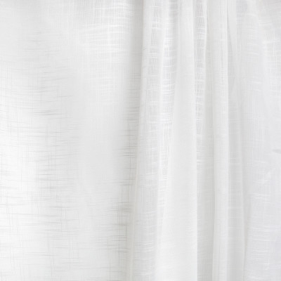 B7940 Eggshell Fabric: E03, INHERENTLY FIRE RETARDANT, IFR, FIRE RESISTANT, SHEER, WINDOW, FAUX LINEN, CREAM, SOLID