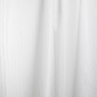 B7942 Snow Fabric: E03, INHERENTLY FIRE RETARDANT, IFR, FIRE RESISTANT, STRIPE, SHEER, CONTEMPORARY STRIPE, WINDOW, WHITE