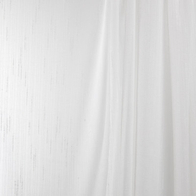B7944 Parchment Fabric: E03, INHERENTLY FIRE RETARDANT, IFR, FIRE RESISTANT, FAUX LINEN, TEXTURE, SHEER, WINDOW, OFF WHITE, STRIPE