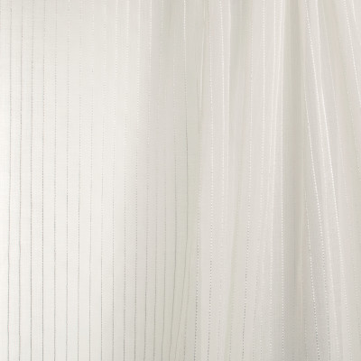 B7950 Parchment Fabric: E03, INHERENTLY FIRE RETARDANT, IFR, FIRE RESISTANT, STRIPE, TEXTURE, SHEER, WINDOW, OFF WHITE