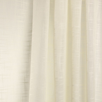 B7957 Champagne Fabric: E03, INHERENTLY FIRE RETARDANT, IFR, FIRE RESISTANT, SOLID, FAUX LINEN, CHAMPAGNE, WINDOW, SHEER