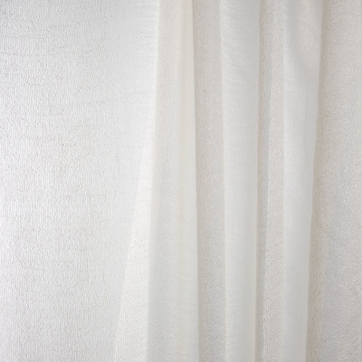 B7958 Snow Fabric: E03, INHERENTLY FIRE RETARDANT, IFR, FIRE RESISTANT, STRIPE, TEXTURE, SHEER, WINDOW, CHAMPAGNE