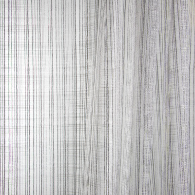 B7990 Smoke Fabric: E03, INHERENTLY FIRE RETARDANT, FIRE RESISTANT, IFR, GRAY, STRIPE, TEXTURE, WINDOW, SHEER