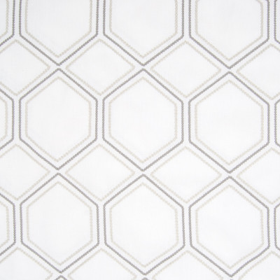 B8007 Smoke Fabric: E04, GEOMETRIC, LATTICE, EMBROIDERY, NEUTRAL, WINDOW