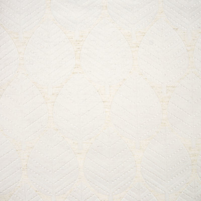B8011 Vanilla Fabric: E04, LEAF, FOLIAGE, EMBROIDERY, SATIN, FAUX LINEN, IVORY, NEUTRAL, CREAM