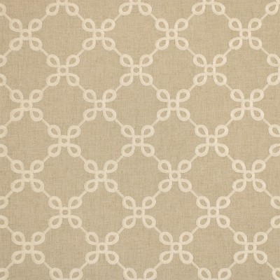 B8024 Sand Fabric: E04, EMBROIDERY, NATURAL, NEUTRAL, DIAMOND, GEOMETRIC, FAUX LINEN, WINDOW, DRAPERY