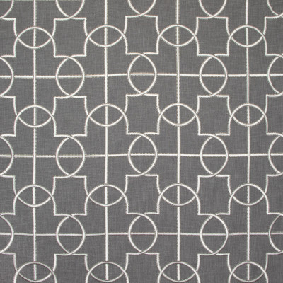 B8035 Charcoal Fabric: E04, LARGE SCALE GEOMETRIC, GEOMETRIC, GRAY GEOMETRIC EMBROIDERY, LARGE SCALE GRAY EMBROIDERY