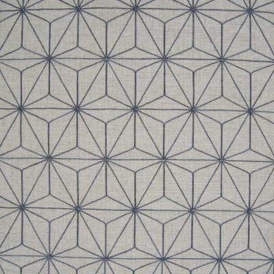 B8042 Zinc Fabric: E04, GEOMETRIC, EMBROIDERY, NATURAL, GRAY, FAUX LINEN