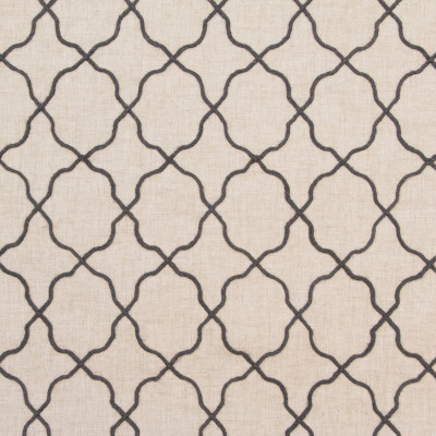 B8044 Graphite Fabric: E04, GEOMETRIC, ROPE EMBROIDERY, EMBROIDERY, NATURAL, FAUX LINEN, WINDOW, DRAPERY