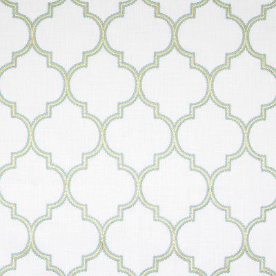 B8117 Summer Fabric: E09, E06, MEDALLION, OGEE, BLUE, SPA, GREEN, BLUE AND GREEN, EMBROIDERY, FAUX LINEN, DRAPERY, WINDOW