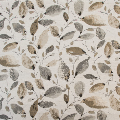 B8145 Smoke Fabric: E06, LEAF, FOLIAGE, JACQUARD, NEUTRAL, GRAY, GREY, NEUTRAL AND GRAY, WOVEN